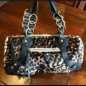 Elaine Turner calf hair & leather satchel